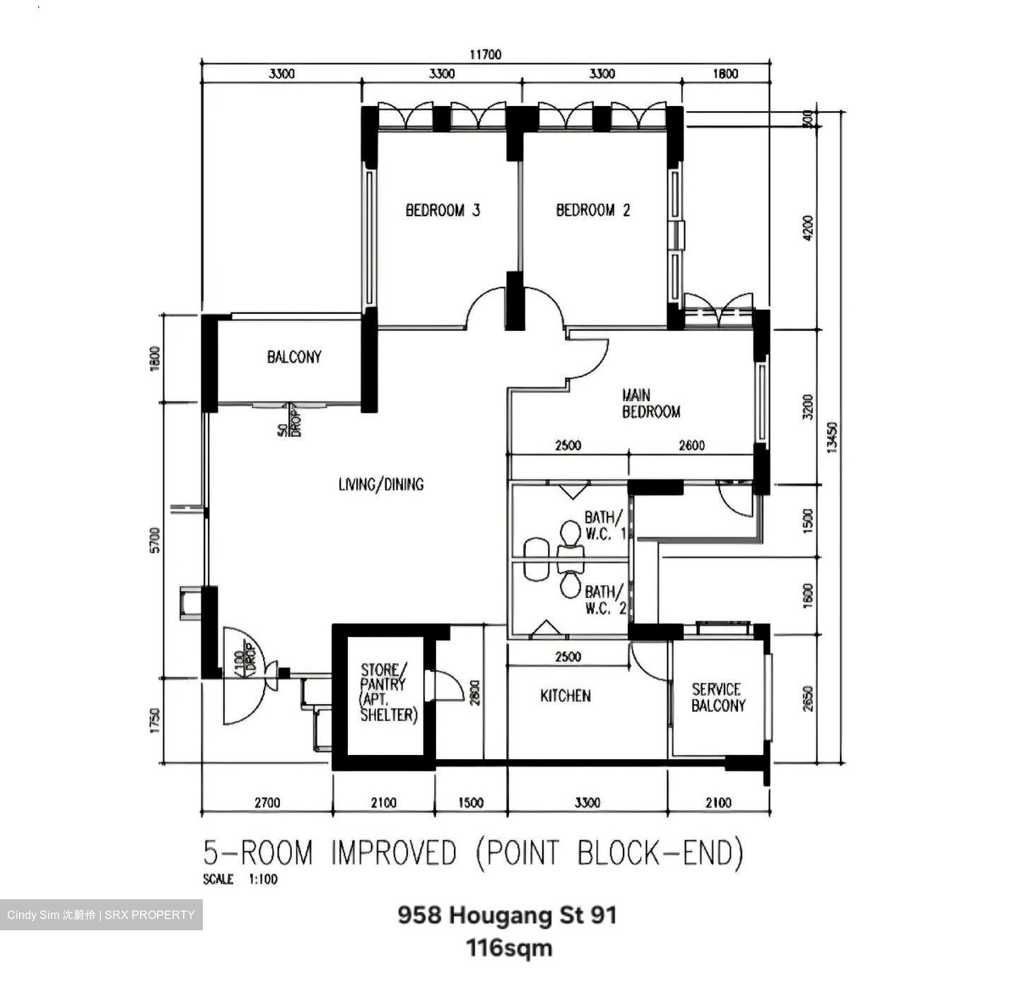 Blk 958 Hougang Street 91 (Hougang), HDB 5 Rooms #590290021